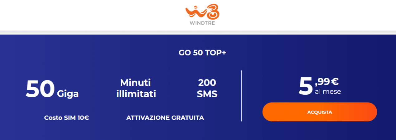 Windtre Go Offerte Online Con Gb Sms E Minuti Illimitati A