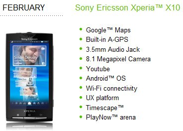 Se xperia x10