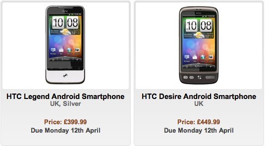 Expansys HTC Legend Desire