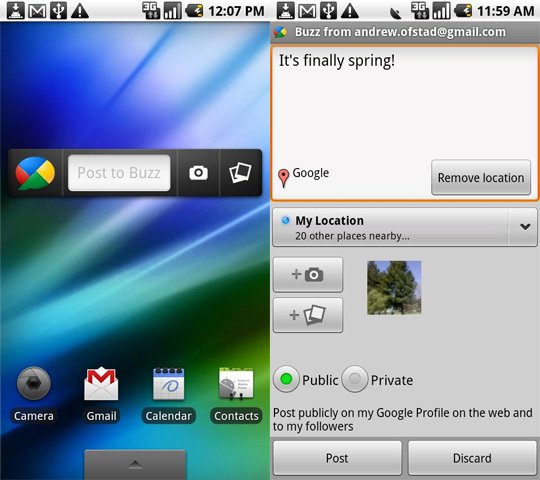 Google Buzz Android