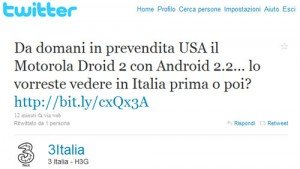 3 Italia Motorola Droid 2