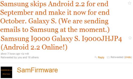 Galaxy s froyo fw