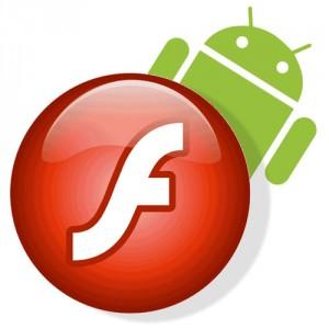 Adobe Flash Logo with Android Logo