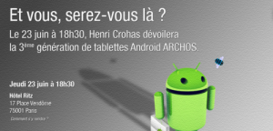 Archos honeycomb tablets invites