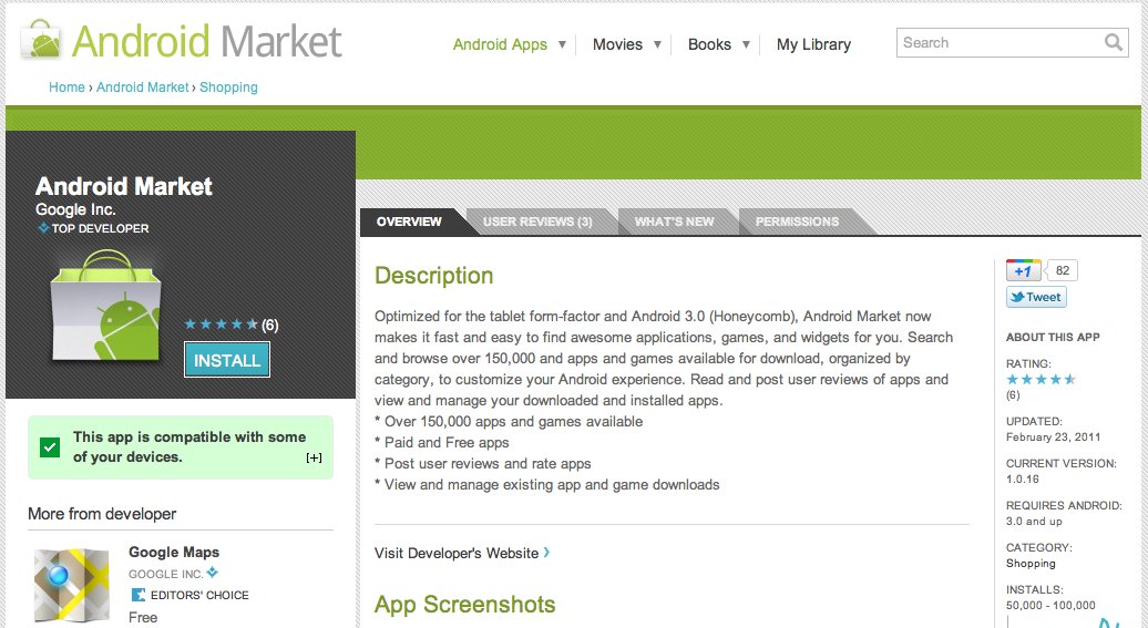 AndroidMarketintheMarket