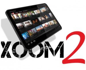 Motorola Xoom 2 mock logo with Xoom tablet