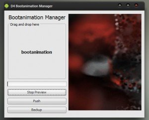 Bootanimation manager screen