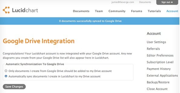 google drive integration
