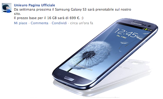 Galaxy s 3 unieuro