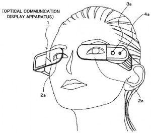Sony optical communication glasses patent