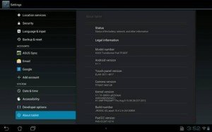 Asus Transformer Pad TF300 Android 41 Jelly Bean update