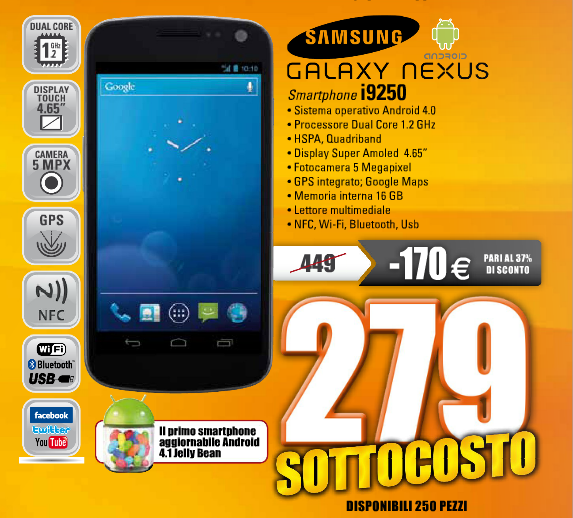 Galaxy nexus offerta