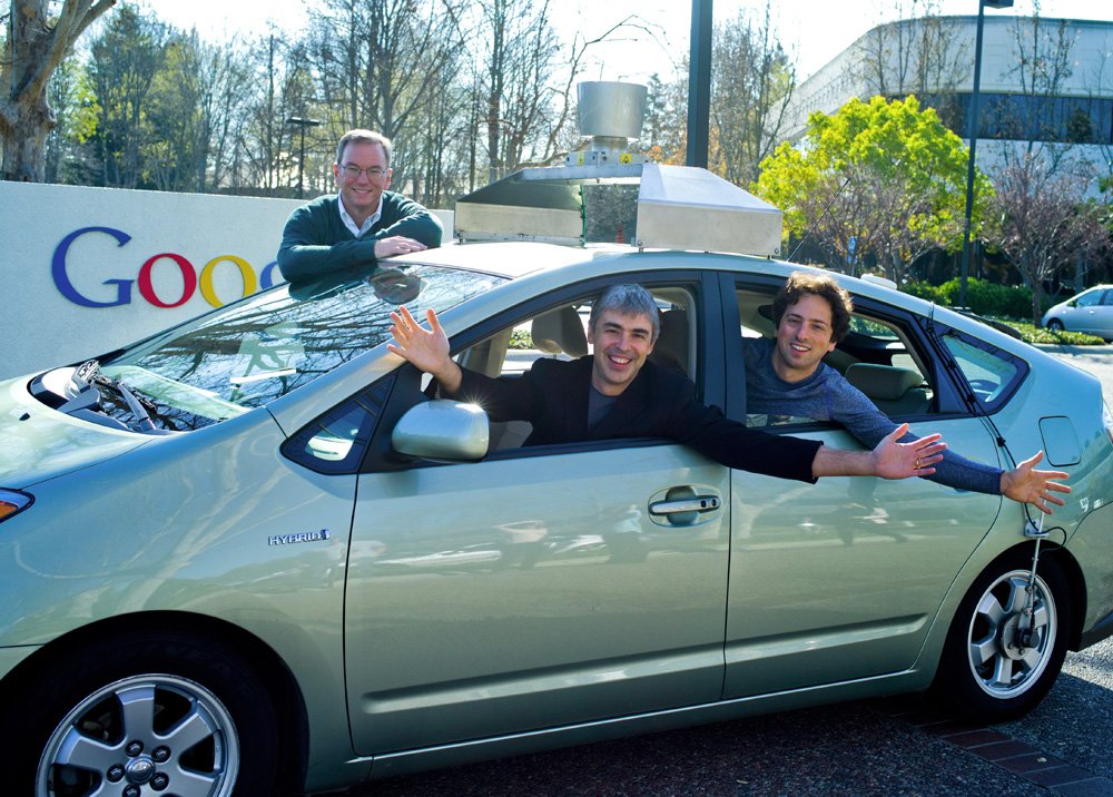 Google self driving car brin page schmidt