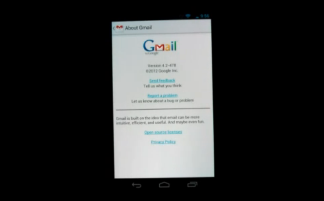 Gmail android 4.2