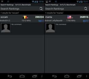 Motorola occam manta AnTuTu Benchmark Android 4.2
