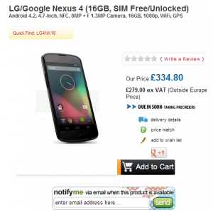 Nexus 4 uk