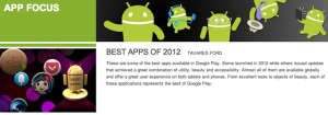 Best apps 2012 android