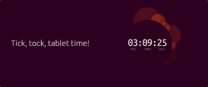 Ubuntu tablet countdown
