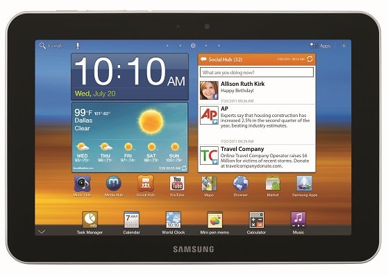 Generic White Galaxy Tab 9 h front