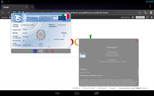 Codice Fiscale Floating CF