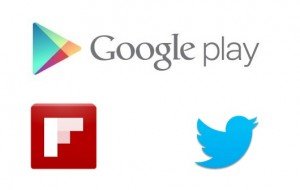 Play Store Twitter Flipboard