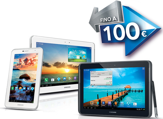 Samsung regala fino a 100 € di sconto a chi acquista un Tablet Galaxy