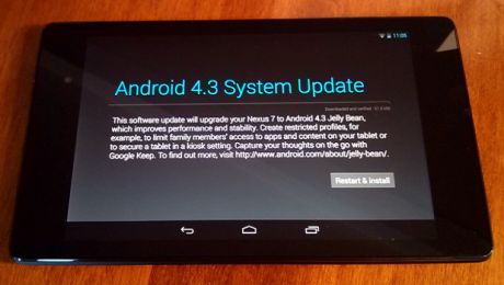 Nexus 7 2013 Android OTA Aggiornamento