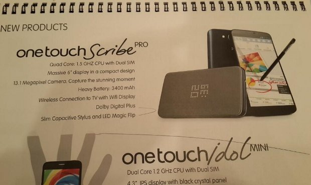 L'Alcatel One Touch Scribe Pro in arrivo con display da 6