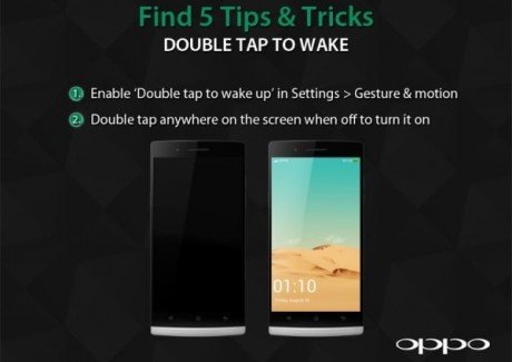 Oppo Find 5 Double Tap to Wake