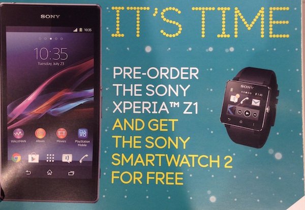 Sony Smartwatch 2 in regalo a chi acquisterà un Xperia Z1