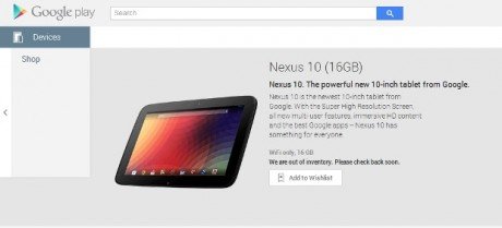 Nexus10 OoS 620