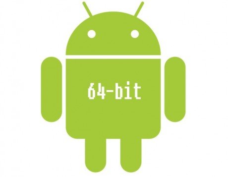 Android logo with 64 bits