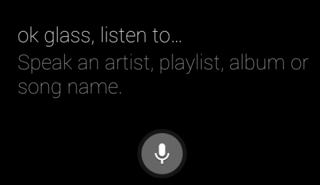 Google glass music listen