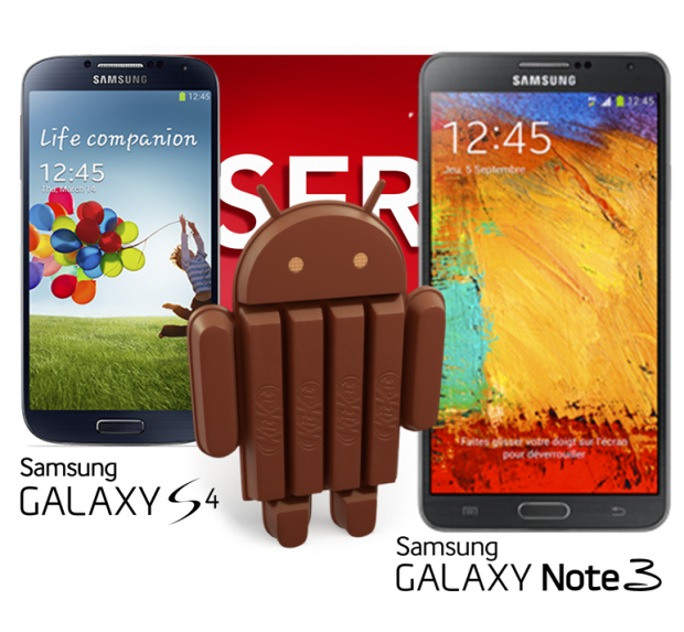 Android 4.4 Galaxy S4 Galaxy Note 3 SFR e1387396630847