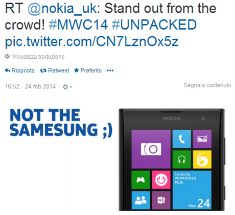 Nokia not the samesung