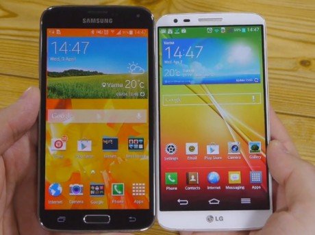 Samsung Galaxy S5 vs LG G2