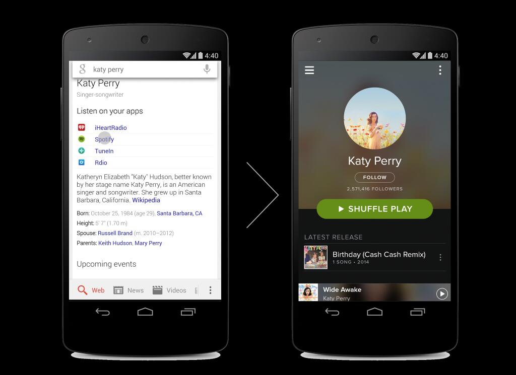 Google Now permette di avviare app di musica nelle ricerche di artisti musicali (solo USA per ora)