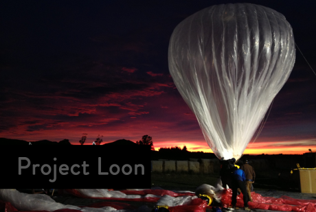 Project Loon Google X Raven Aerostar balloon