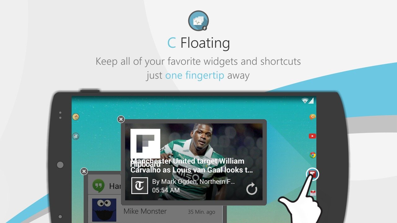 Floating apps. Floating Screen. Keep afloat.