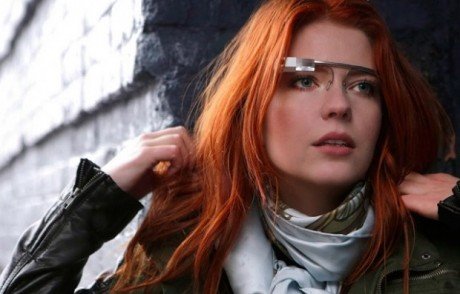 Girl Wearing Google glass