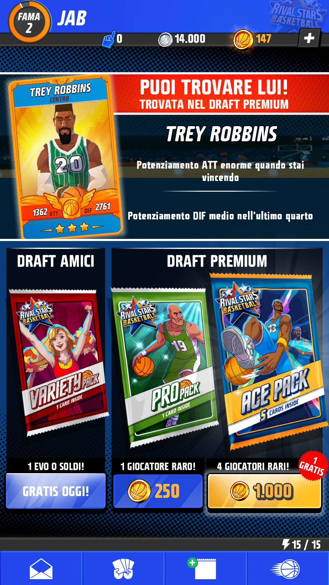 Rival Stars Basketball un card game con un pizzico d'azione