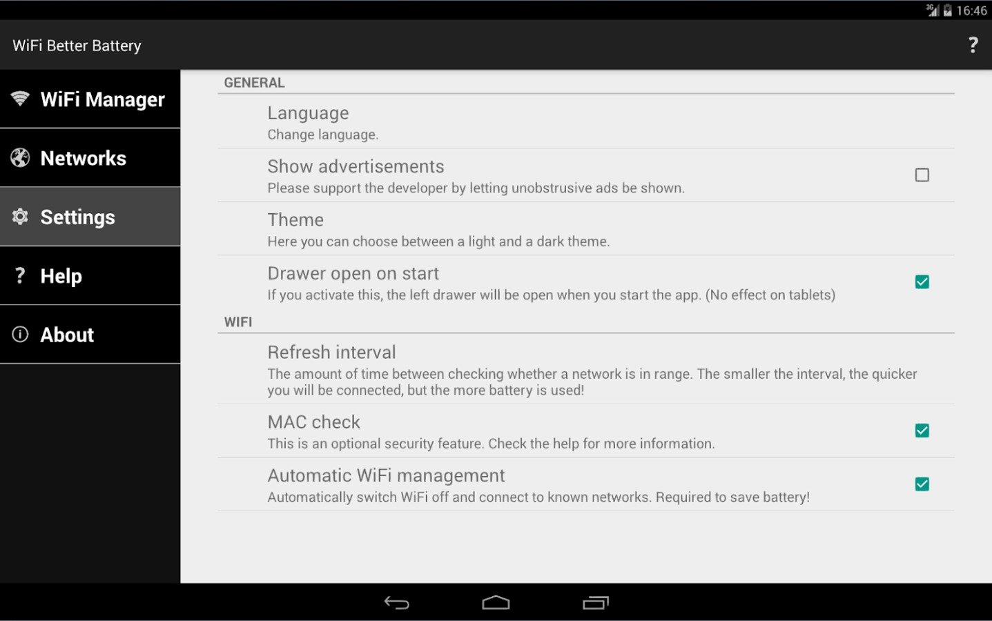 WiFi Better Battery risparmiare batteria e proteggere le password