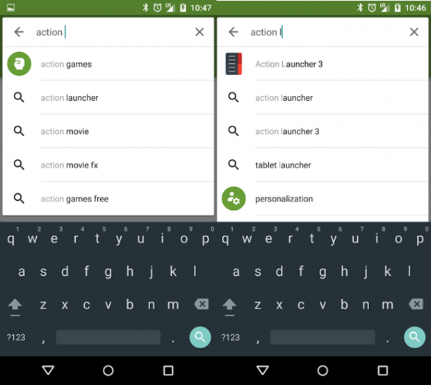 L'icona delle categorie del Play Store spunta fuori nell'anteprima di ricerca