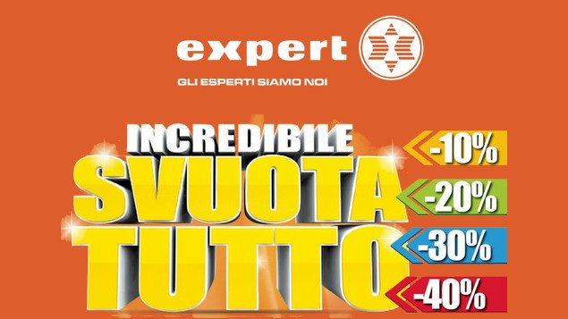 Expert lancia lo Svuota Tutto, valido fino al 17 gennaio 2016