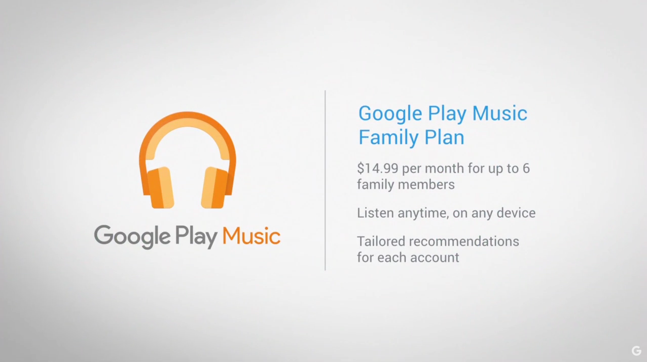 Google play music family