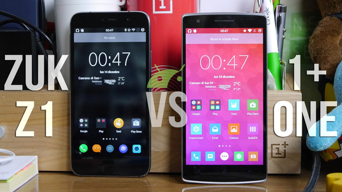Zuk Z1 vs OnePlus One, il nostro confronto