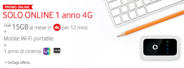 Vodafone offre in promozione 15 GB al mese per 12 mesi