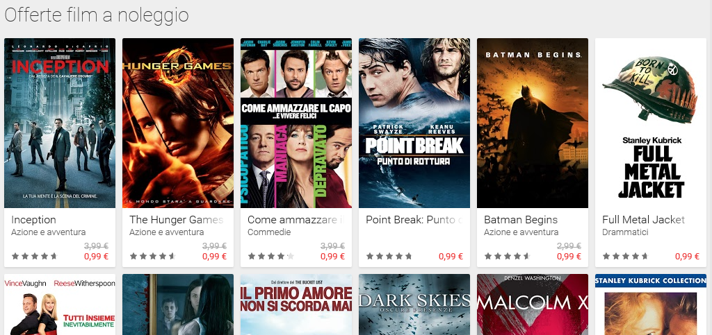 Sconti imperdibili sui film a noleggio del Play Store!