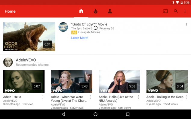 YouTube estende a tutti la nuova animazione di refresh