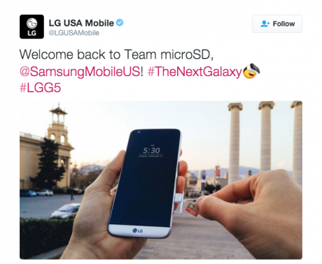 LG ancora sfotto Samsung